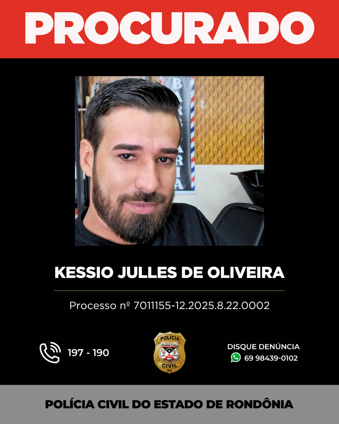 PROCURADO: KESSIO JULLES DE OLIVEIRA SANTOS