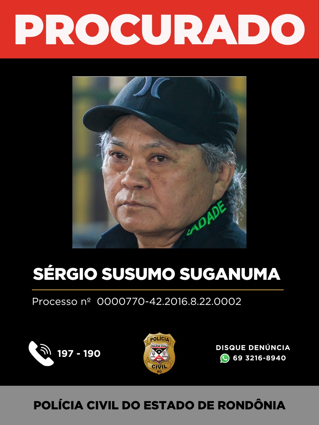 PROCURADO: SÉRGIO SUSUMO SUGANUMA