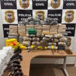 POLÍCIA CIVIL APREENDE CERCA DE 146 KG DE DROGAS, NOVE ARMAS DE FOGO E MUNIÇÕES EM NOVA MAMORÉ